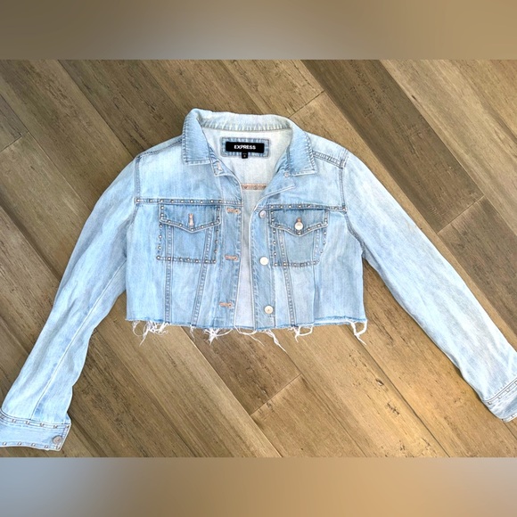 Express Jackets & Blazers - Express Studded Denim Jacket